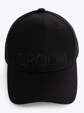 Groom Embroidered Baseball Cap - Black by Miss to Mrs Wedding Bachelor Party